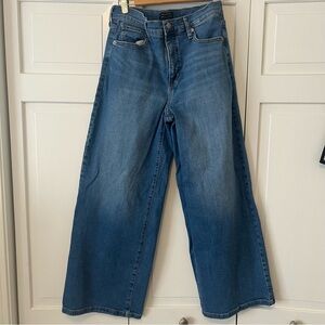 Banana Republic Wide Leg High Rise Blue Jeans